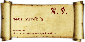 Metz Virág névjegykártya